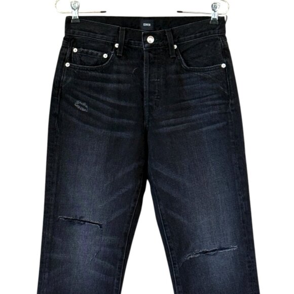 Edwin “CAI” Ripped Straight Leg Jeans in Manic,Black Button Fly Size 26 NWT - Picture 4 of 10